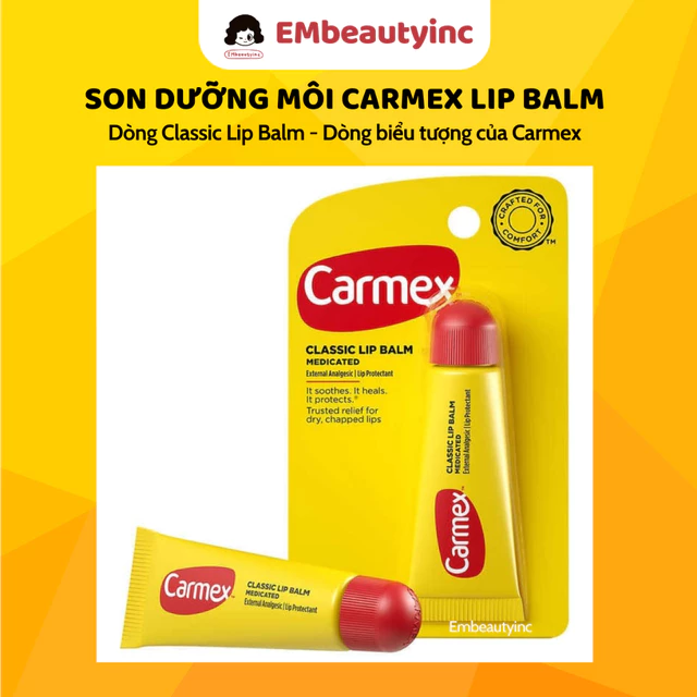 Son dưỡng môi CARMEX Siêu Cấp Ẩm Làm Mềm Môi, Giảm Nứt Nẻ