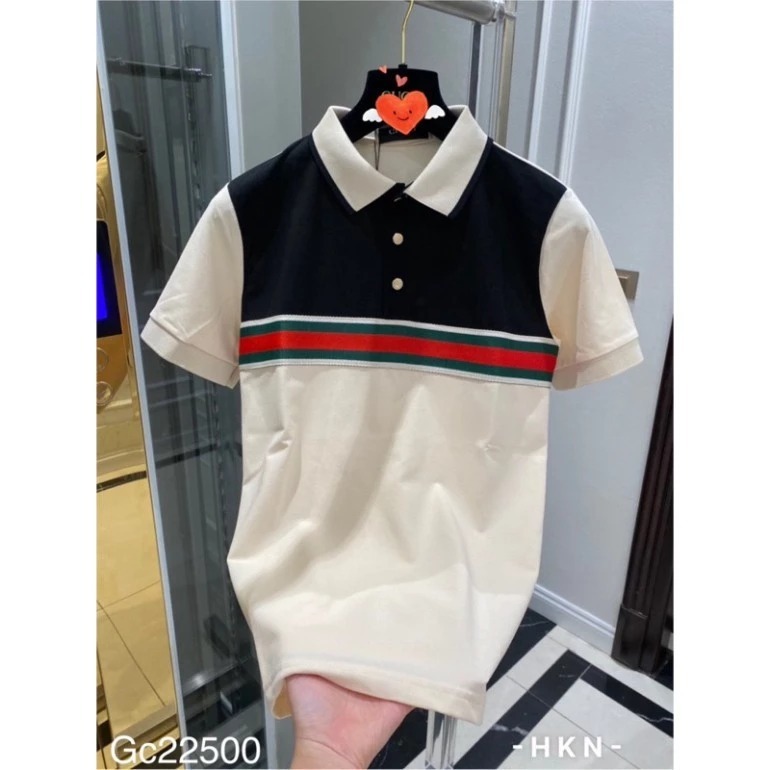Áo thun nam nữ cổ polo Phối dây ngang ngực xanh đỏ unisex nam nữ thun côttn siêu thám hut mồ hôi mặc thoải mái