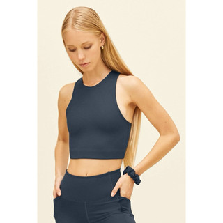 Áo tập thể thao nữ cổ cao croptop ôm dáng, áo tập yoga gym không gọng co giãn 4 chiều, thấm hút tốt