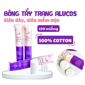 Bông Tẩy Trang Alucos LUXURY 150 Miếng Siêu Xịn, Mềm Mịn.