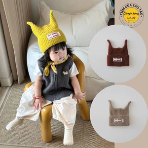 Sẵn- QCCC- Mũ len trẻ em thu đông mới dễ thương hình xúc tu cho bé trai bé gái từ 1- 5 tuổi mix đồ thu đông chụp ảnh