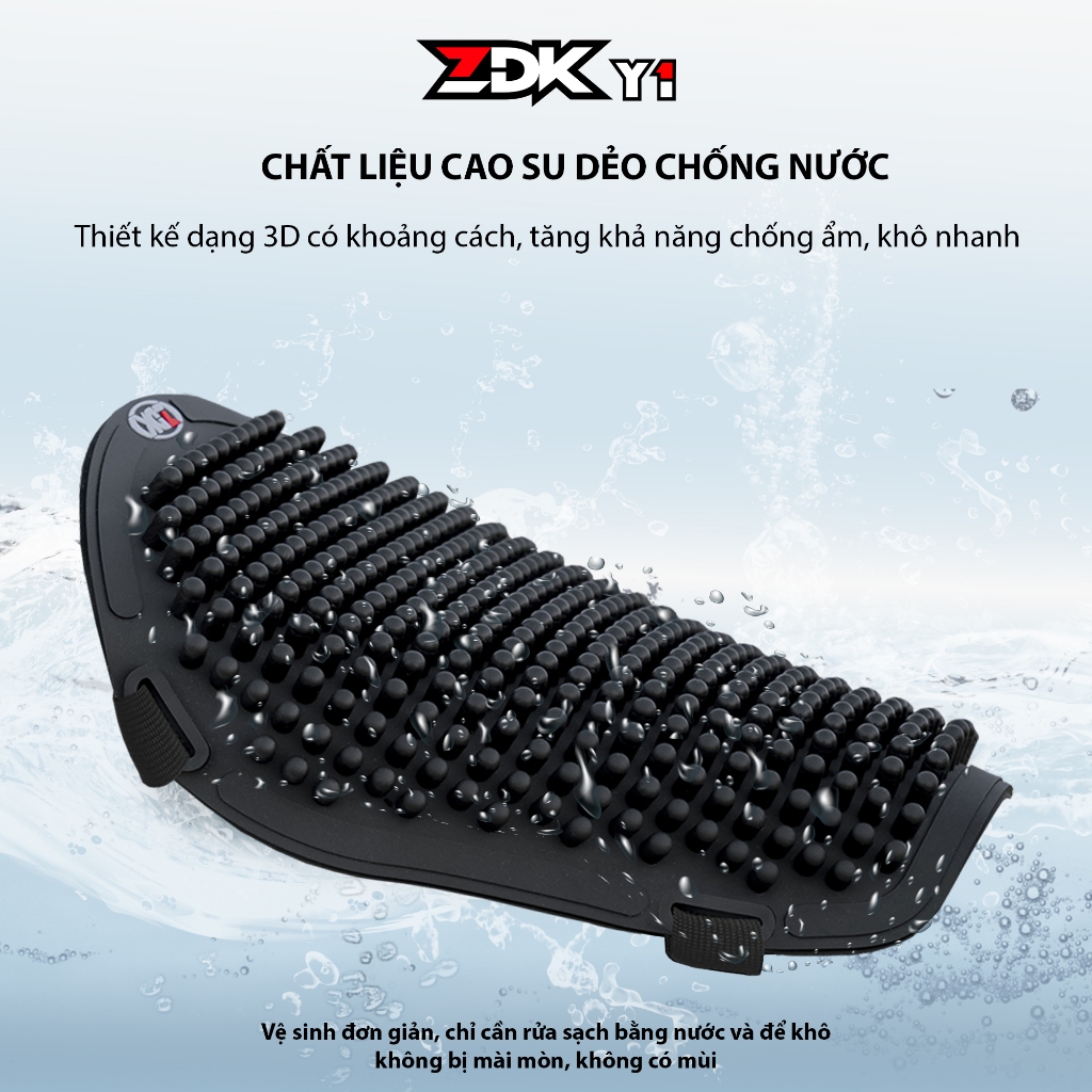 Đệm lót bọc yên xe máy ZDK Trước Y1 và Sau Y2 silicon mềm mại êm ái chống ê mông đi xe máy thường xuyên hàng ngày