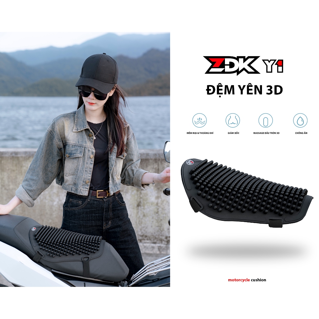 Đệm lót bọc yên xe máy ZDK Trước Y1 silicon mềm mại êm ái chống ê mông đi xe máy thường xuyên hàng ngày