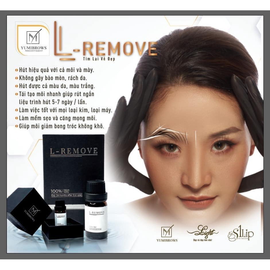 DUNG DỊCH XÓA PHUN XĂM L-REMOVE – AN TOÀN, NHANH, KHÔNG TỔN THƯƠNG DA