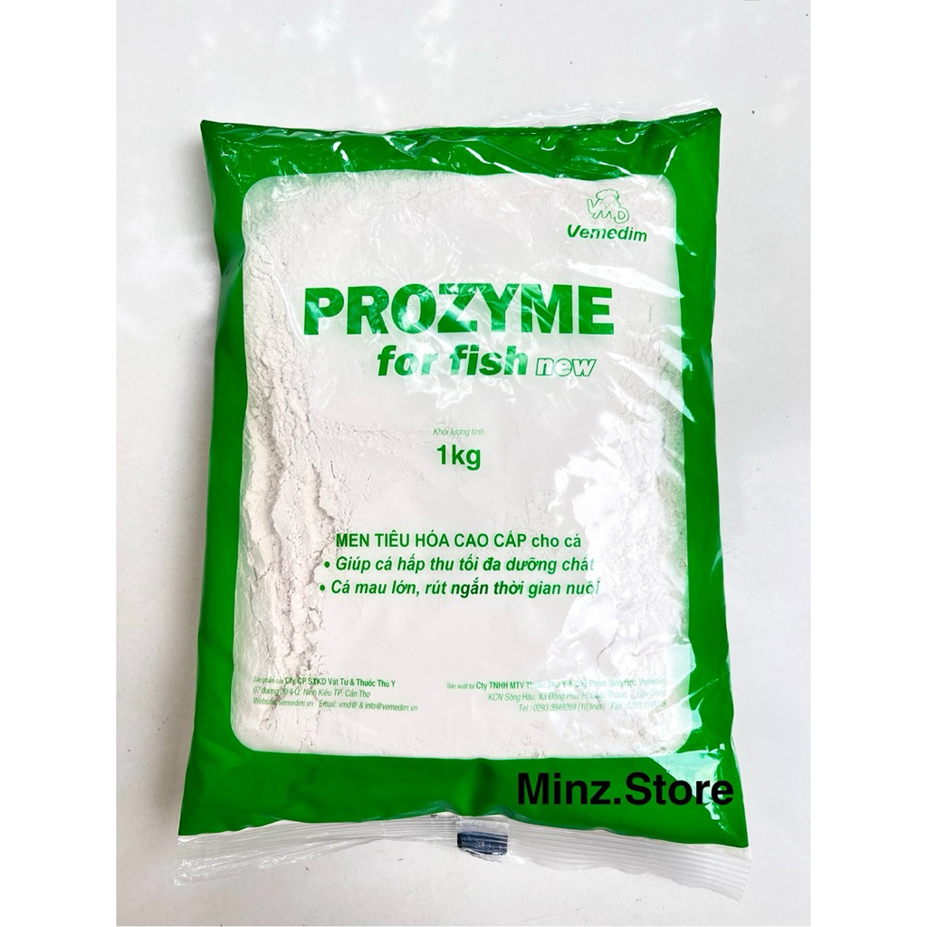 Men tiêu hoá Prozyme for fish new Gói trại (1KG), bổ sung Vitamin và Enzyme tiêu hóa cho cá, ếch, lương, tôm.
