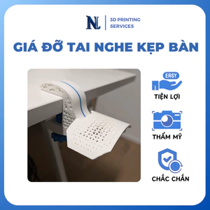 Giá đỡ tai nghe kẹp bàn - Gọn gàng, đẹp, tiện lợi | NL3D