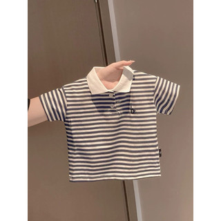 Set bộ áo polo kẻ ngắn tay + quần short sành điệu cho bé