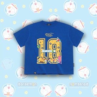 Áo Thun Boxy DORAEMON 18 TN YOUTHPOWER Unisex Cotton 250gsm Cổ Tròn Form Rộng Thoải Mái Cho Nam Nữ