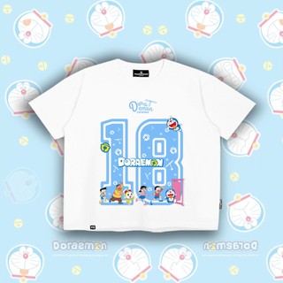 Áo Thun Boxy DORAEMON 18 TN YOUTHPOWER Unisex Cotton 250gsm Cổ Tròn Form Rộng Thoải Mái Cho Nam Nữ