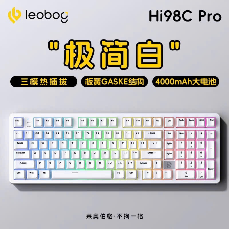 (NEW- SALE )Bàn phím cơ nhôm CNC Fullsize - Leobog Hi98C Pro - 3 mode - Led RGB - Mạch Xuôi | BigBuy360 - bigbuy360.vn
