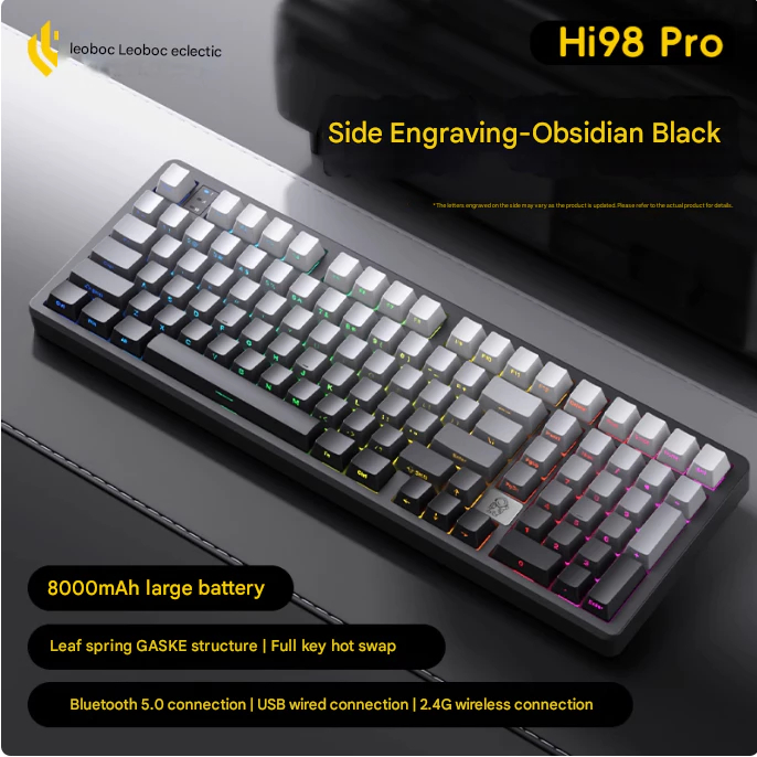 (NEW- SALE )Bàn phím cơ nhôm CNC Fullsize - Leobog Hi98C Pro - 3 mode - Led RGB - Mạch Xuôi | BigBuy360 - bigbuy360.vn