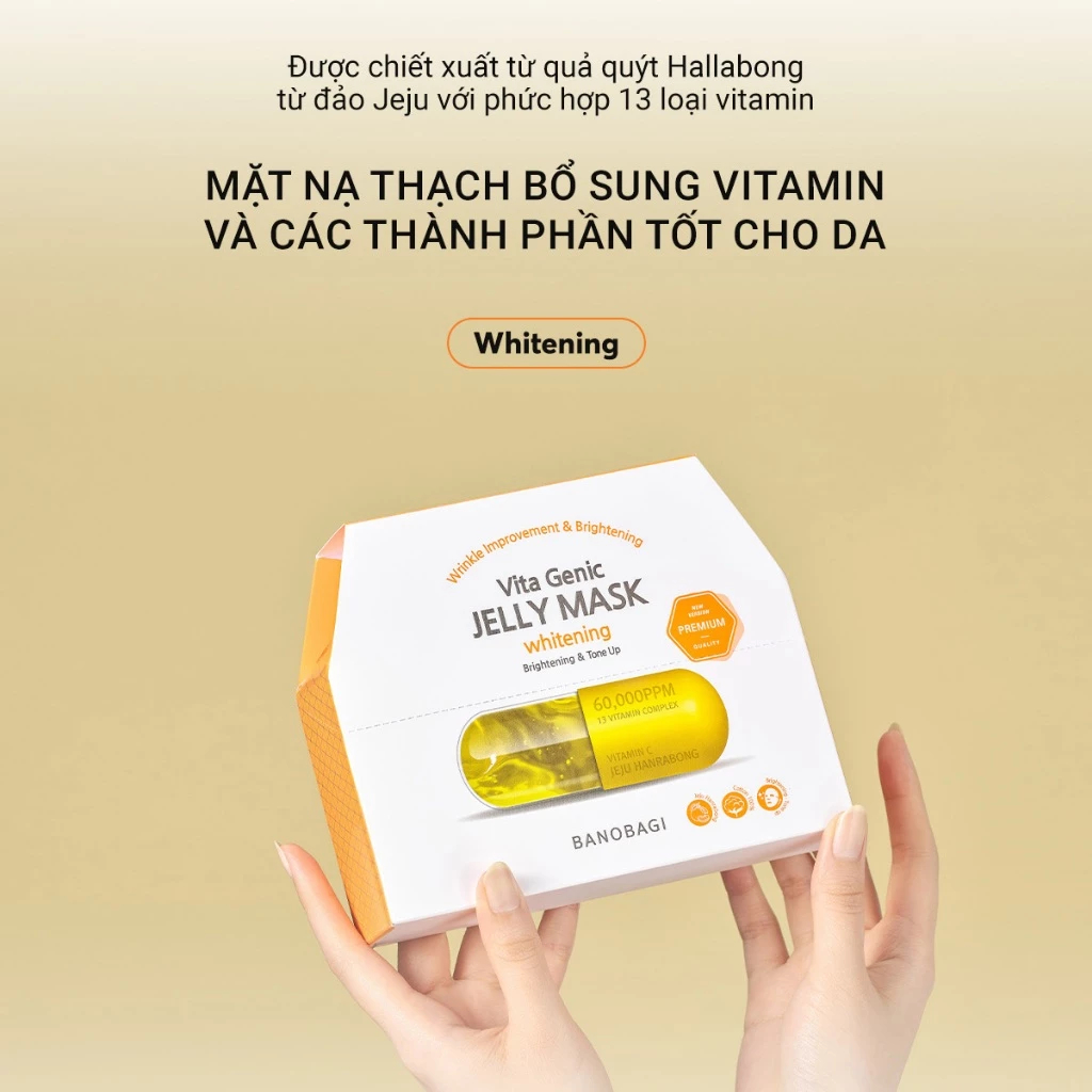COMBO 10 Miếng Mặt Nạ BANOBAGI Vita Genic Jelly Mask Vitamin Dưỡng Trắng, Cấp Ẩm, Chống Lão Hóa Da