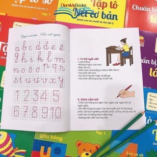 Sách Bộ 15 Quyển Luyện Viết Tập Tô Chữ Cho Bé Mẫu Giáo Mầm Non Chữ Số To Từ 3 4 5 Tuổi Tặng 2 Bút Chì+Gọt+Tẩy