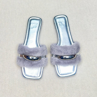 DÉP LÊ NỮ XẸP QUAI LỐNG KHOEN BẠC mashoes ĐẾ CHỐNG TRƠN TRƯỢT D4777
