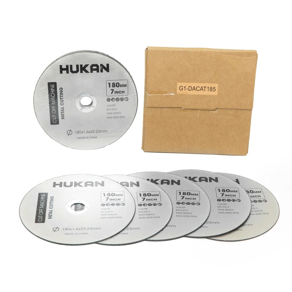 Đĩa Đá cắt HUKAN G1-DACAT185| Đường Kính Lưỡi Cắt 180mm, Độ Dày 1.6mm, Độ Cứng Cao, Ít Hao Mòn