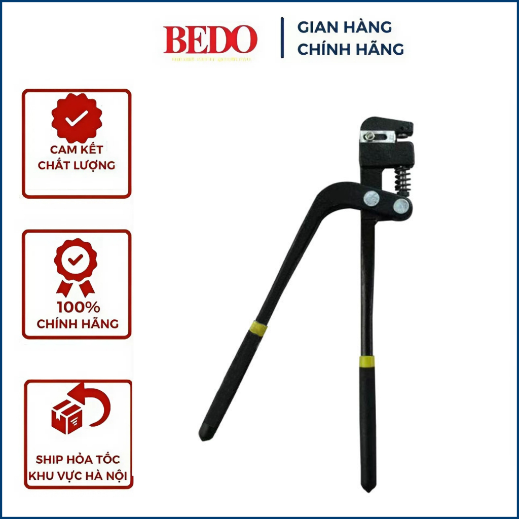 Kìm đục lỗ tôn nhôm inox BEDO - Kìm bấm lỗ chân chữ quảng cáo 3.2mm-4.2mm chuyên dụng, có lò xo trợ lực cao cấp