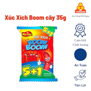 Vissan Xúc Xích Tiệt Trùng Boom Boom 6 Cây x 35g Date Mới