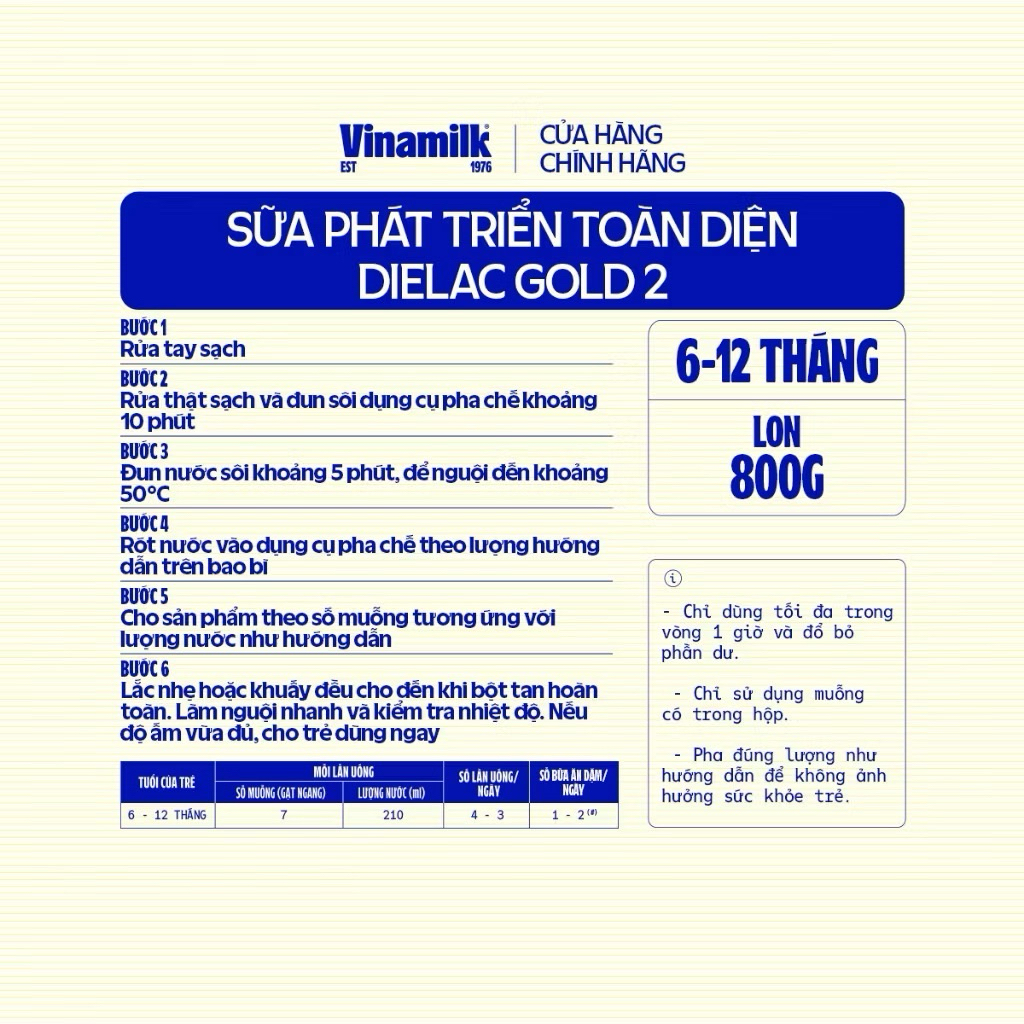 Sữa Bột Vinamilk Dielac Alpha Gold Số 2 Lon 850g
