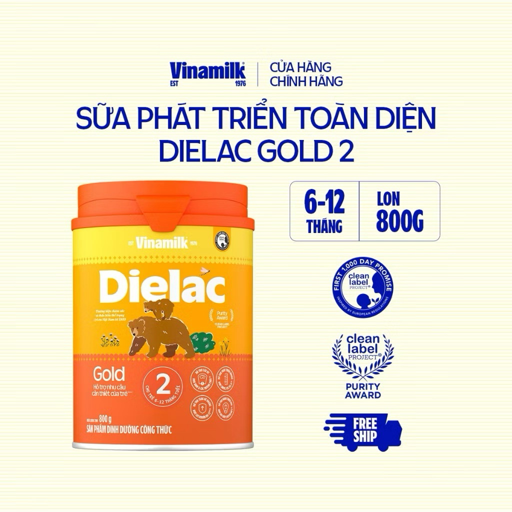Sữa Bột Vinamilk Dielac Alpha Gold Số 2 Lon 850g