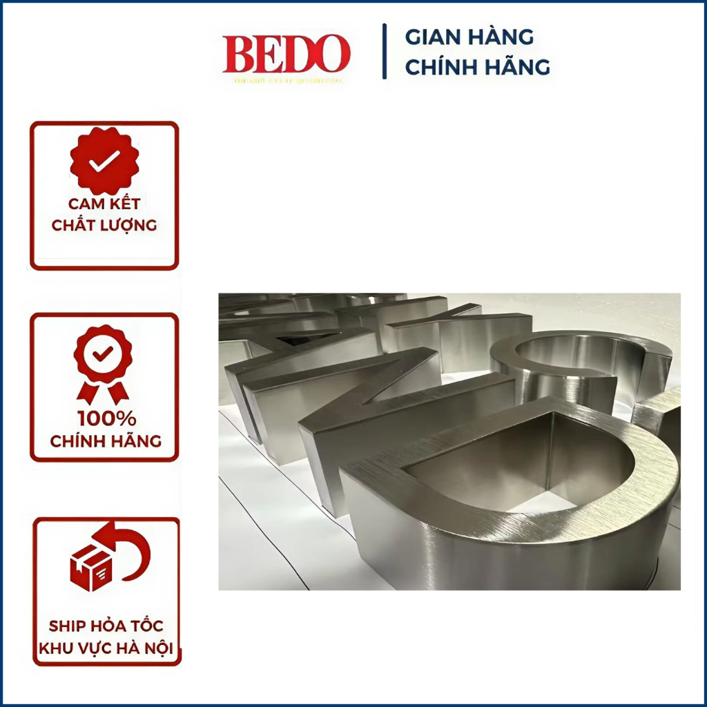 Gáy nhôm uốn chân chữ có gờ BEDO màu Bạc Xước - Cuộn 50m làm chữ nổi quảng cáo, giả Inox cao cấp (Đủ bản 4cm 6cm 8cm)