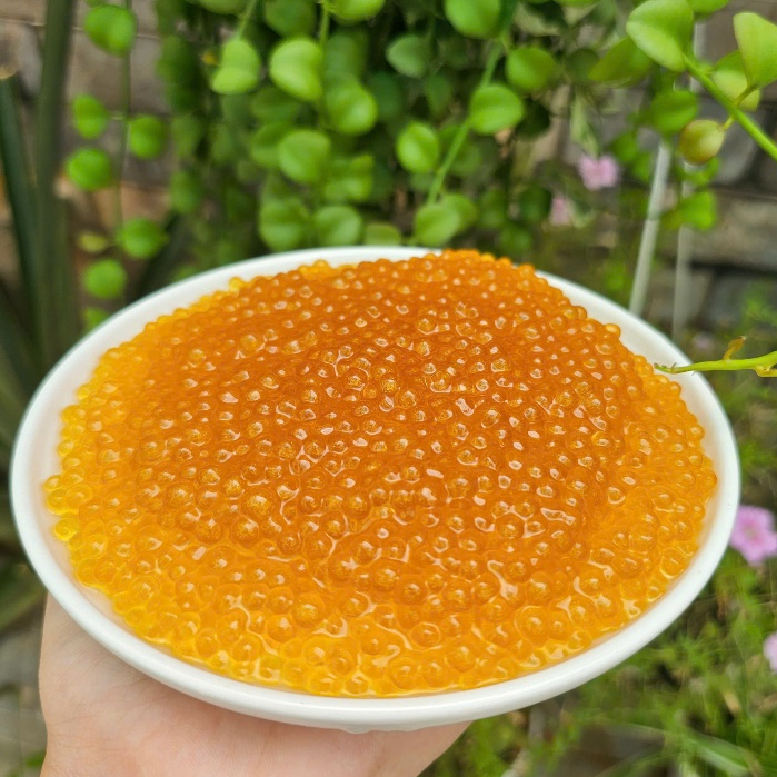 Trân Châu Hoàng Kim Mini LONG PHÚ gói 1kg - Trân Châu Cá Hồi Topping Nguyên Liệu Trà Sữa