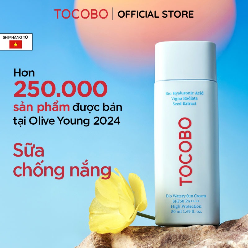 Kem chống nắng dưỡng ẩm Tocobo Bio Watery Sun Cream 50ml SPF50 PA++++