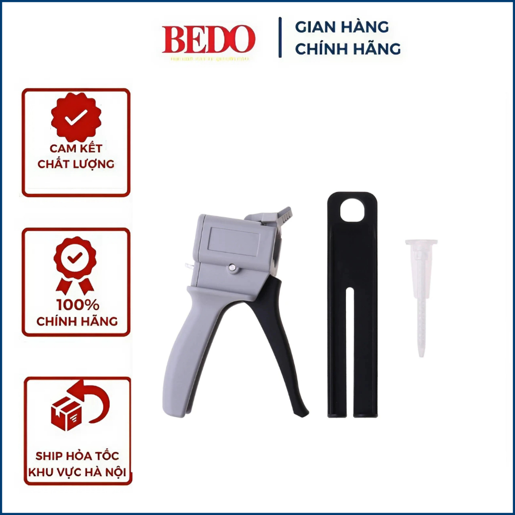 Súng trộn keo AB cầm tay BEDO - Dụng cụ dán keo hai thành phần riêng biệt, hỗ trợ trộn đều, mối dán chắc chắn
