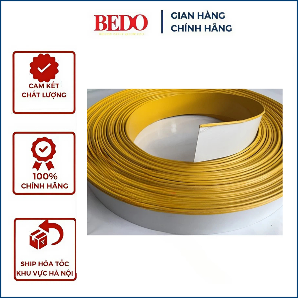 Gáy nhôm uốn chân chữ có gờ BEDO màu Vàng - Cuộn 50m dày 0.6mm, đủ bản 4cm 5cm 6cm 8cm làm chữ nổi quảng cáo