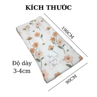 [TẶNG VỎ BỌC] Nệm topper trải sàn êm ái M2T BEDDING kích thước 90x1m9 độ dày 3-4cm