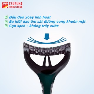 Dao Cạo Râu Cho Nam Cao Cấp Nhật Bản KURASHI RHYTHM Schick Xtreme 3 Lite