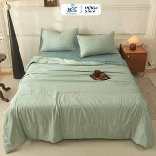 Bộ chăn ga gối Đũi Bergen M2T BEDDING mềm mịn mát đủ kích thước 1m6/1m8/2m2