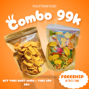 Combo 2 Gói 99k – Mít Sấy Giòn 250g + Trái Cây Sấy Mix 250g – Đặc Sản Đà Lạt
