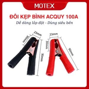 2 đôi Kẹp bình acquy 50-100A dày 0.6mm (đen + đỏ) chất lượng cao【MOTEX】