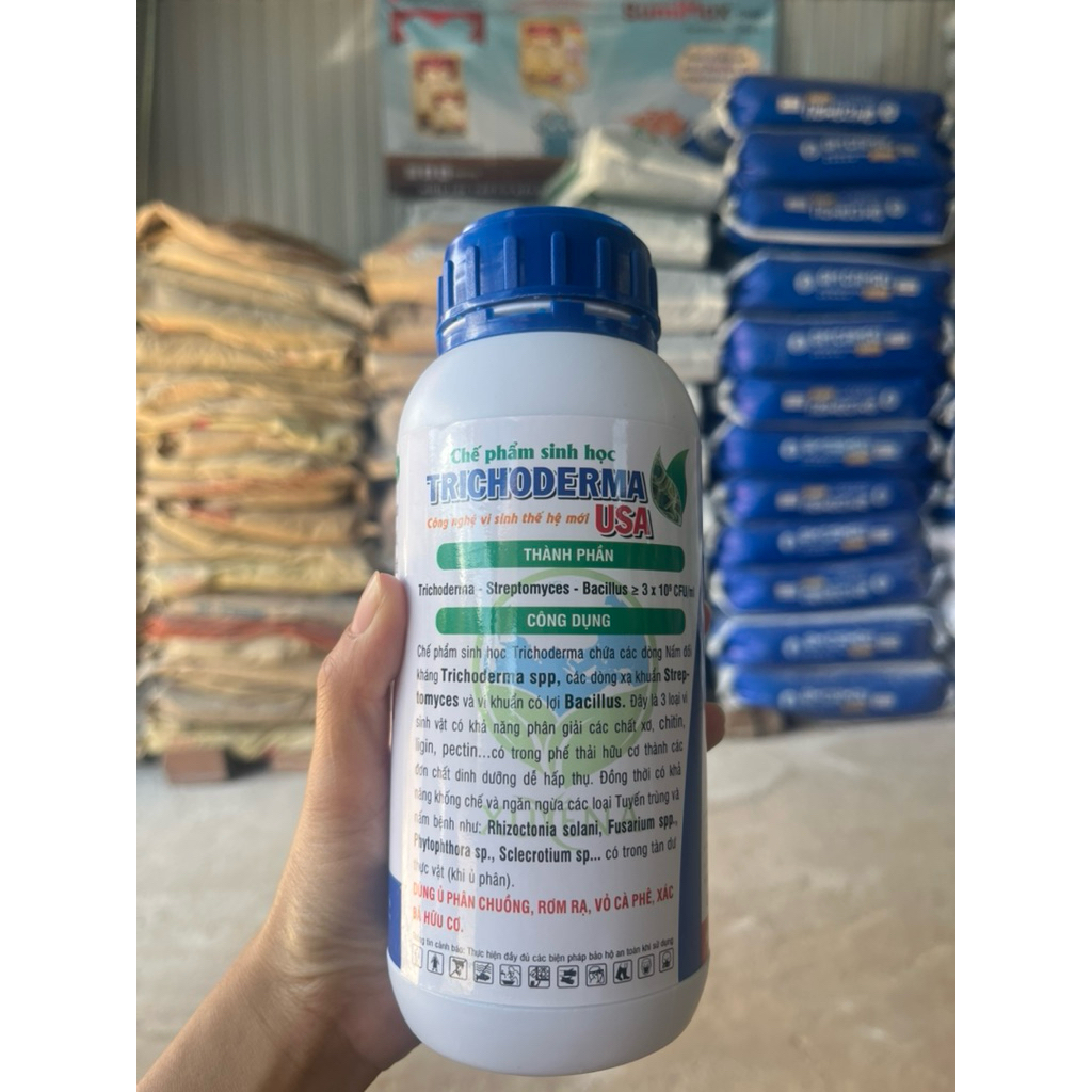 TRICHODERMA Nước- chai 500ml- ủ phân, phòng nấm, cải tạo đất
