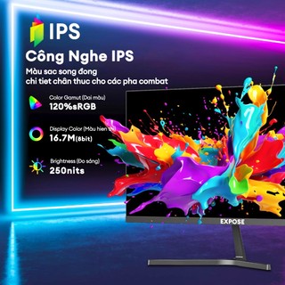 EXPOSE Màn Hình 24 Inch 165Hz/1ms FHD 1080P IPS 24Inch Hỗ trợ HDMI/VGA/DP HDR400 Bảo hành 3 năm