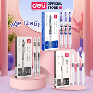 Nguyên Hộp Bút Gel A575 Bút Bi Nước Ngòi 0.5mm Tiện Lợi Mực Trơn Tru Viết Sổ Cho Học Sinh Văn Phòng