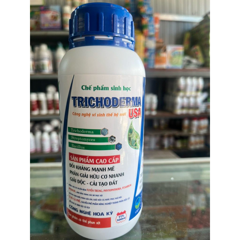 TRICHODERMA Nước- chai 500ml- ủ phân, phòng nấm, cải tạo đất