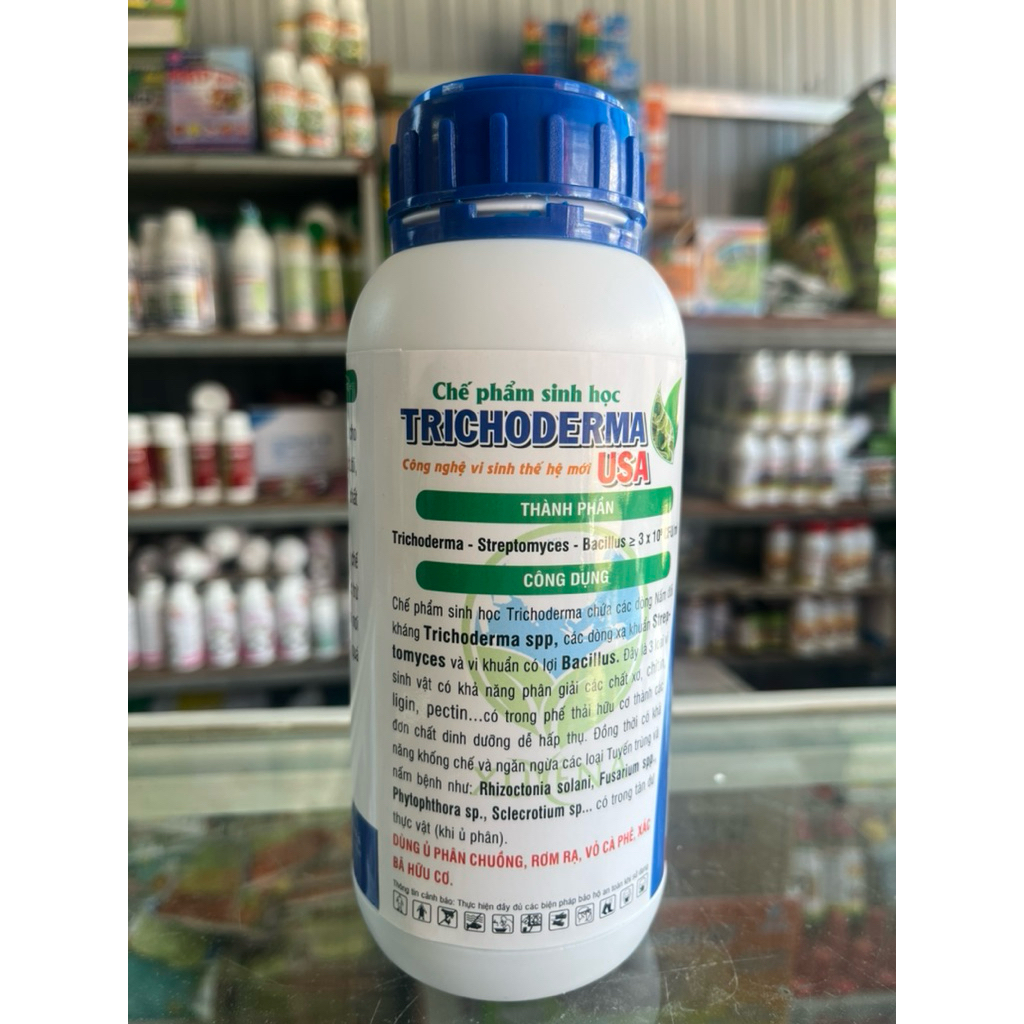 TRICHODERMA Nước- chai 500ml- ủ phân, phòng nấm, cải tạo đất