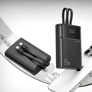 [Có 3C] Cục Tích Điện PHANTOM P64 20000mAh TypeC PD 35W & USB-A QC 3.0 22.5W, Kèm 2 Cáp sạc ra