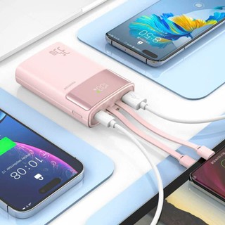 [Có 3C] Cục Tích Điện PHANTOM P64 20000mAh TypeC PD 35W & USB-A QC 3.0 22.5W, Kèm 2 Cáp sạc ra