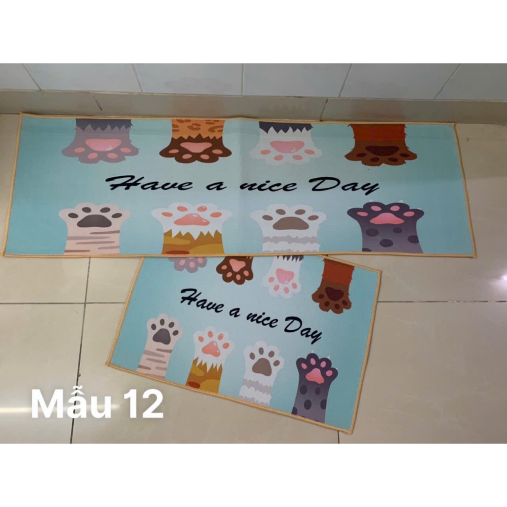 Thảm nhà bếp - Thảm bếp 2 tấm giá rẻ - Thảm trải sàn nhà bếp