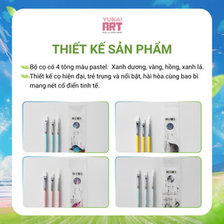 [Hỏa tốc HCM] Bộ cọ vẽ Himi 3 cây - Himi Miya Little Bird