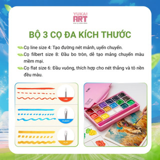 [Hỏa tốc HCM] Bộ cọ vẽ Himi 3 cây - Himi Miya Little Bird