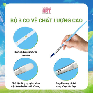 [Hỏa tốc HCM] Bộ cọ vẽ Himi 3 cây - Himi Miya Little Bird