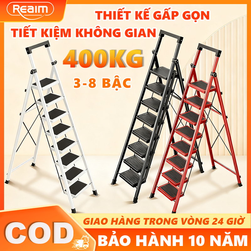Thang Gấp Gọn Thang chữ A Thang Nhôm Gấp Gọn 3/4/5/6/7/8 Bậc Tải Trọng