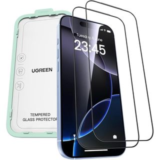 Bộ 2 tấm kính cường lực iPhone 17 Series Ugreen Full viền | Kèm sẵn dụng cụ tự dán kính | Chính hãng Cao cấp