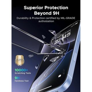 Bộ 2 tấm kính cường lực iPhone 17 Series Ugreen Full viền | Kèm sẵn dụng cụ tự dán kính | Chính hãng Cao cấp