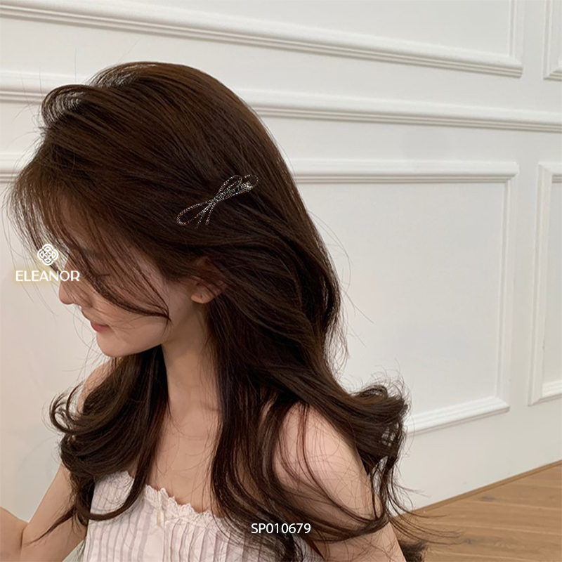 Set kẹp tóc nữ Eleanor Accessories hình nơ đính đá sang trọng phụ kiện tóc kẹp tóc mái 10679