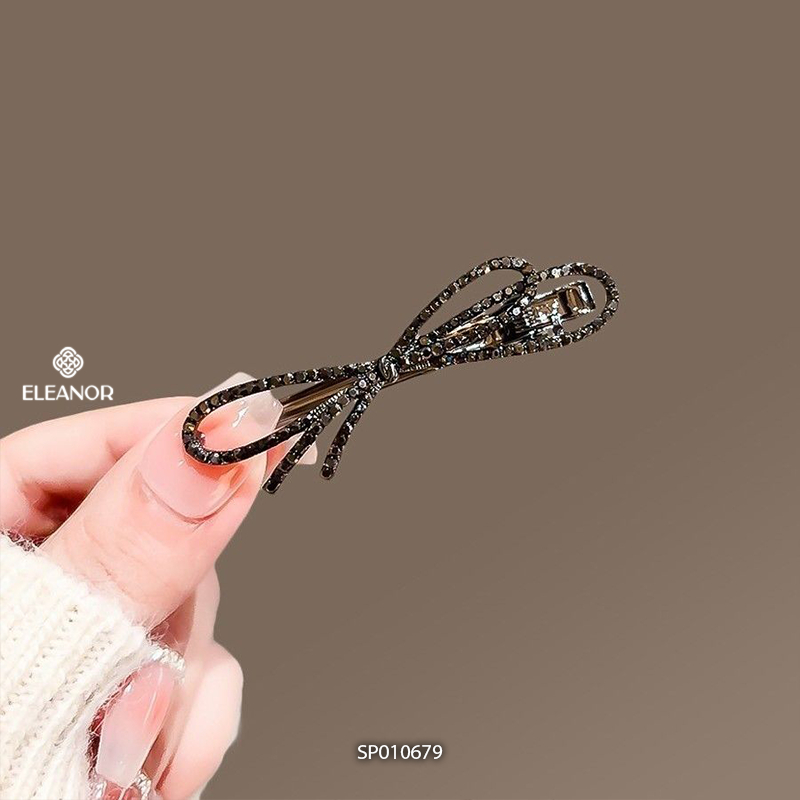 Set kẹp tóc nữ Eleanor Accessories hình nơ đính đá sang trọng phụ kiện tóc kẹp tóc mái 10679
