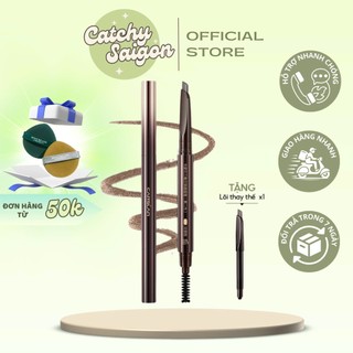 [CARSLAN] Chì Kẻ Chân Mày CARSLAN Vỏ Nâu Sang Trọng Kèm Đầu Bút Thay Thế, 0.26g
